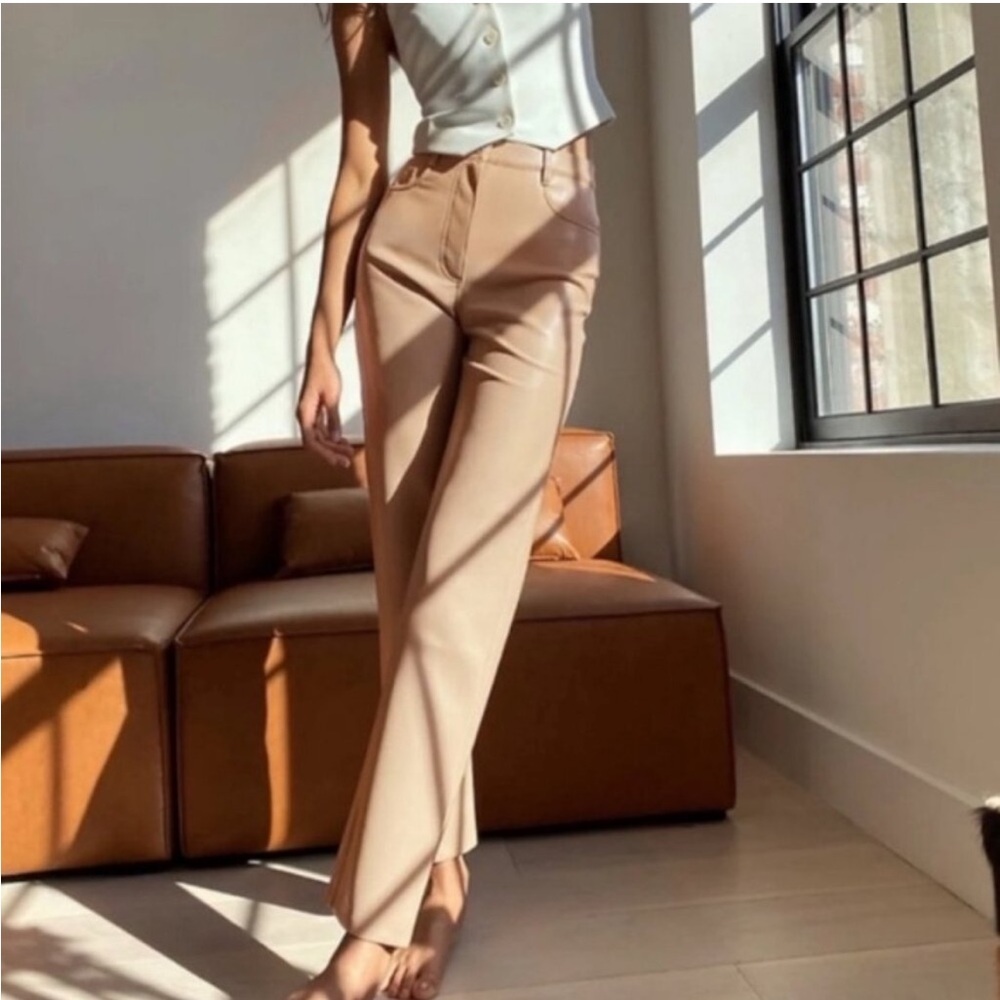 Aritzia Wilfred Melina Pants in Sand Bluff Neutral Minimalist Size 10